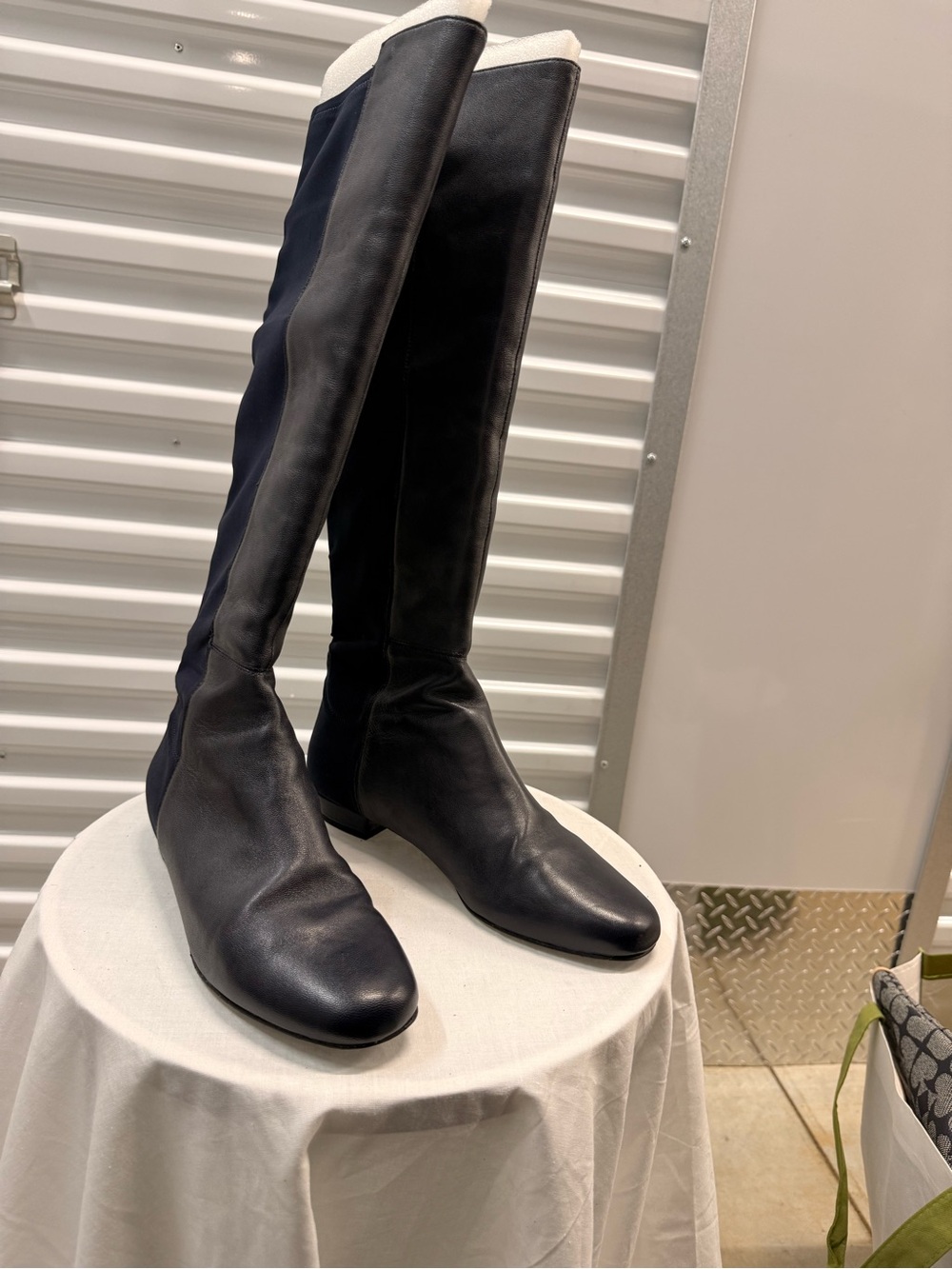 Boden Black Over-the-Knee Leather Riding Boots